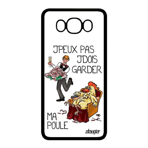 Coque Samsung J7 2016 En Silicone J'peux Pas J'dois Garder Ma Poule Coq Case Je Drole Animal De Compagnie Humour Humoristique Galaxy