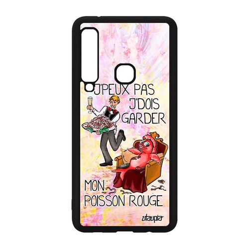Coque Samsung Galaxy A9 2018 Silicone Humour J'peux Pas J'dois Garder Mon Poisson Rouge Violet Jpeux Texte Drole Housse Animaux Je