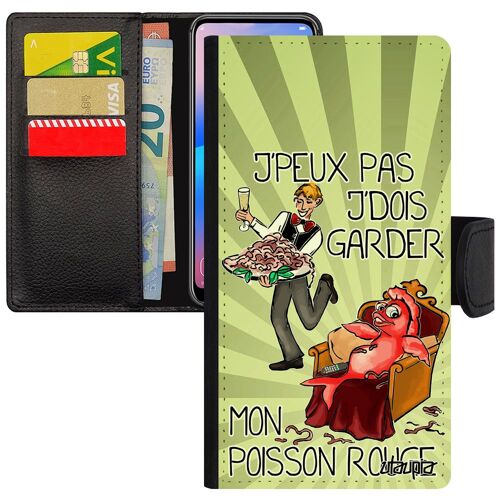 Coque J'peux Pas J'dois Garder Mon Poisson Rouge Apple Iphone 5 5s Se Cuir Portefeuille Je Drole Etui Animal Bd Cadeau Noel 4g Jpeux