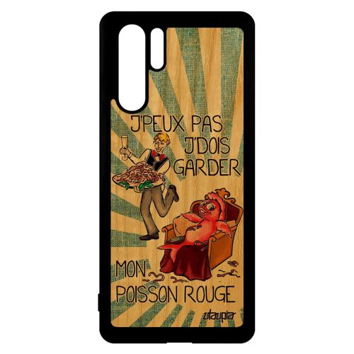 Coque Bois Humour J'peux Pas J'dois Garder Mon Poisson Rouge P30 Pro Silicone Smartphone Bd Je Drole Bleu Cartoon Motif Jpeux Huawei