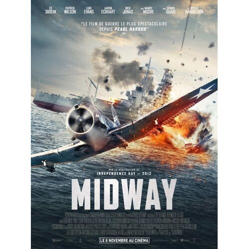 Affiche De Cinéma Authentique "Midway " - Format 40x60 Cm - De Roland Emmerich Avec Ed Skrein, Patrick Wilson, Luke Evans, Aaron Eckhart - 2019
