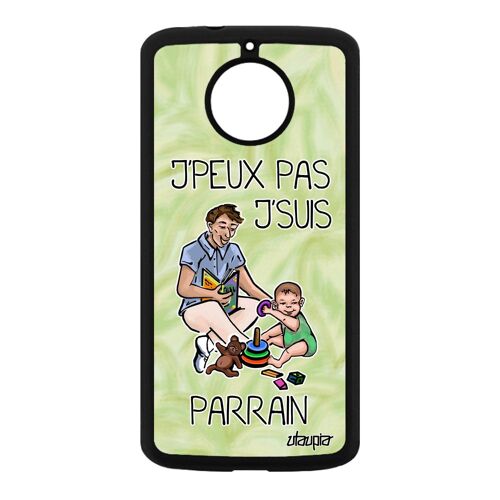 Coque Silicone Moto E4 Plus J'peux Pas J'suis Parrain Jpeux Portable Naissance Fille Pas Cher Mobile Texte Caoutchouc Vert Motorola