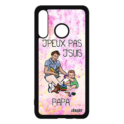 Coque P30 Lite silicone j'peux pas j'suis papa MAR-LX2 dessin drole telephone violet je père jpeux souple mobile noir enfant Huawei