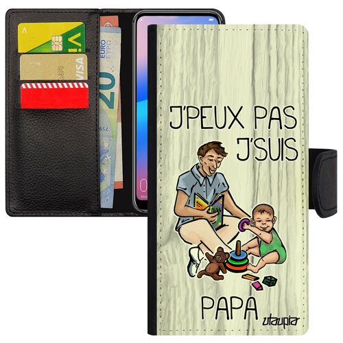 Coque Rabat Pour A10 J'peux Pas J'suis Papa Naissance Garcon Humour Drole Famille Gris Je Texte Housse Smartphone De Samsung Galaxy