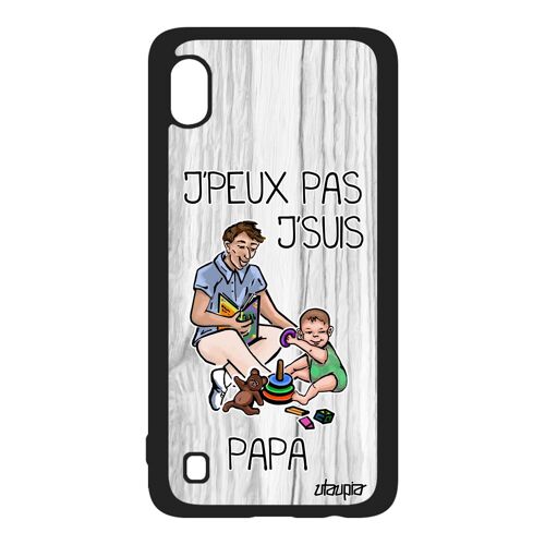Coque Samsung A10 En Silicone J'peux Pas J'suis Papa Sm-A105fn Famille Texte Bande Dessinée Rigide Telephone Humoristique Je Galaxy