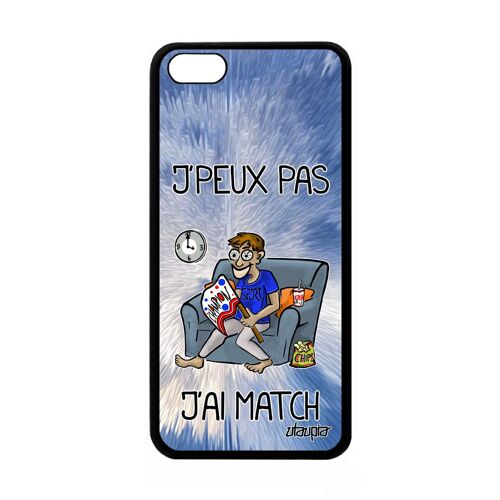 Coque Iphone 5c Silicone J'peux Pas J'ai Match Comique De Protection Foot Handball Housse Coupe Du Monde Telephone Je Football Apple