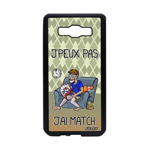 Coque silicone Samsung Galaxy A5 2015 j'peux pas j'ai match texte telephone vert foot 4G jpeux bd basket etui humour portable drole