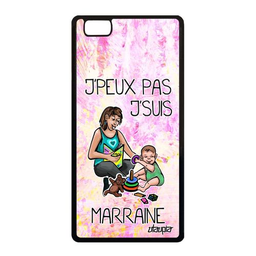 Coque Pour Huawei P8 Lite 2015 Silicone J'peux Pas J'suis Marraine Unique Rigide Drole Violet Jpeux Humour Dessin Etui Comique Je De