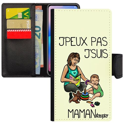 Coque Pour Iphone 5 5s Se Portefeuille J'peux Pas J'suis Maman Mere Je Jpeux Humoristique Parent Texte Drole De Protection 4g Apple