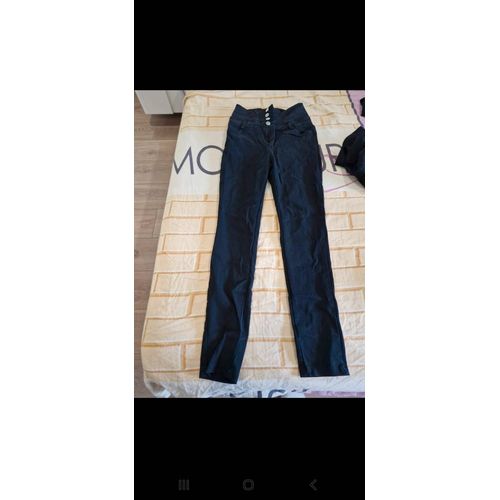 Pantalon Noir Taille Haute