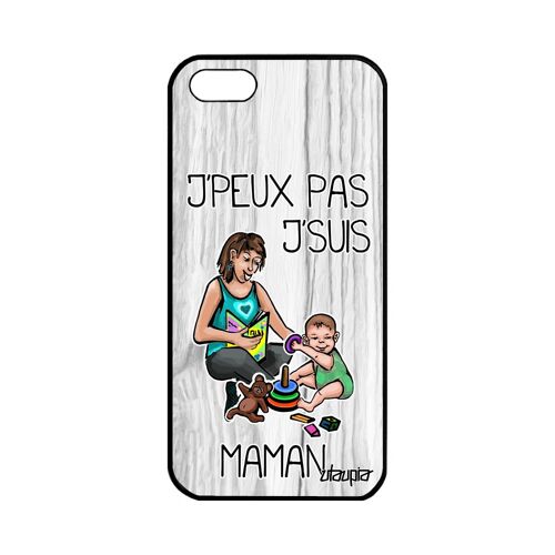 Coque Iphone 5 5s Se Silicone Jpeux Pas J'suis Maman Bande Dessinée Antichoc Personnalisé Humour Parent Telephone Mere Je Case Apple