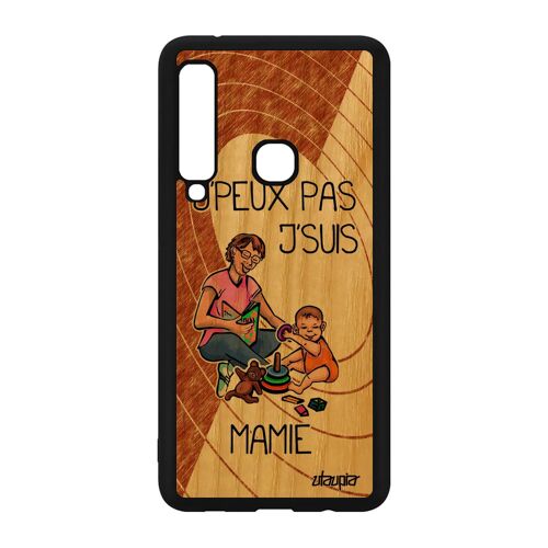 Coque pour Samsung A9 2018 bois silicone j'peux pas j'suis mamie je personnalisé mamy jpeux case marron enfant bd humour de galaxy