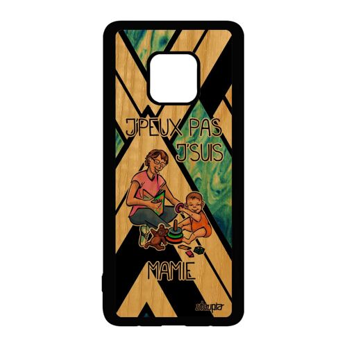 Coque Mate 20 Pro En Bois Silicone J'peux Pas J'suis Mamie Mobile Tpu Mamy Lya-L29 Bumper Bd Grand Mere Cadeau D'anniversaire Huawei