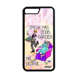 Coque J'peux Pas J'dois Garder Ma Licorne De Protection Iphone 8 Plus Silicone Texte Pas Cher Jpeux Humour Je Violet Animaux