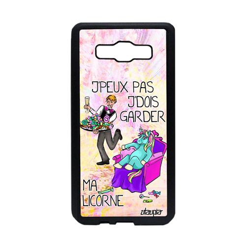 Coque A5 2015 Silicone J'peux Pas J'dois Garder Ma Licorne Original Comique Rigide Violet Alu Drole Dessin Fille Je Samsung Galaxy