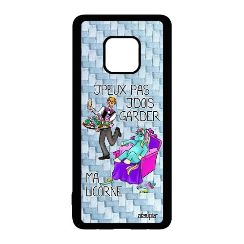 Coque Pour Huawei Mate 20 Pro Silicone J'peux Pas J'dois Garder Ma Licorne Etui Humour Drole Poney Alu Cartoon Jpeux Cover Comique