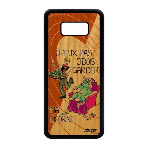 Coque Pour S8 Plus Bois Silicone J'peux Pas J'dois Garder Ma Licorne Humoristique Drole Antichoc Humour Poney Je Samsung Galaxy
