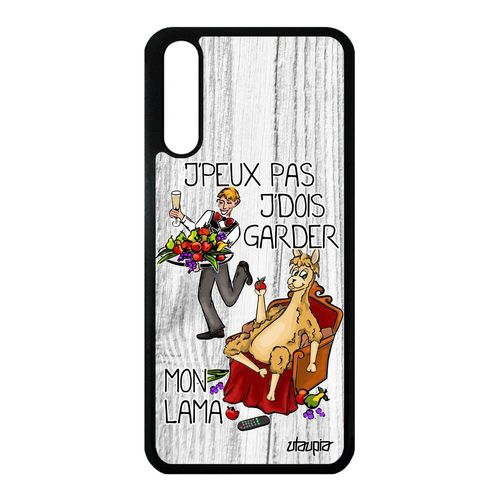 Coque Pour Huawei P20 Silicone J'peux Pas J'dois Garder Mon Lama Drole Eml-L29 Bande Dessinée Portable Gris Animaux Humour Jpeux Je