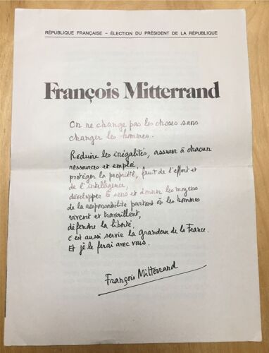 2° Tour De L'election Présidentielle De 1974 - Professions De Foi Des Candidats François Mitterrand Et Valéry Giscard D'estaing