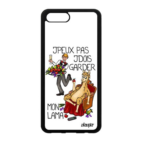 Coque Silicone Pour Honor V10/View 10 J'peux Pas J'dois Garder Mon Lama Bande Dessinée Housse Humour Telephone Smartphone Texte Noir