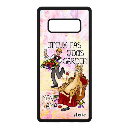 Coque silicone Galaxy Note 8 jpeux pas j'dois garder mon lama telephone cartoon personnalisé TPU portable violet comique je Samsung