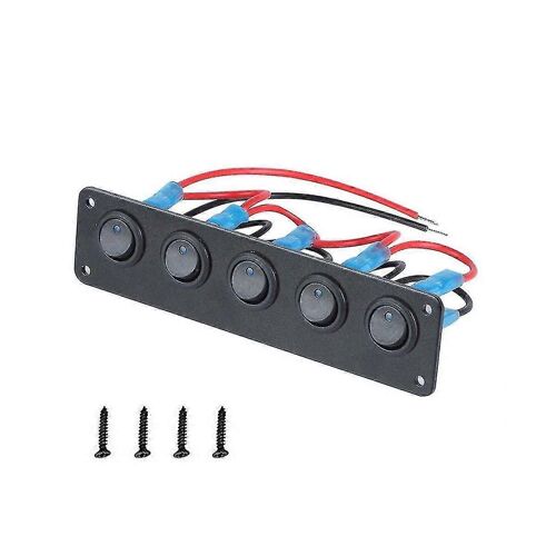 Commutateur de type combinaison d'yeux de 5 bits avec interrupteur à bascule modifié par panneau avec lumière bleu clair