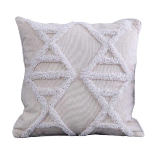 Housses d'oreiller Jetables: Linge d'oreiller décoratif en coton tufté tissé Tassels pour canapé-lit, accent Housses d'oreiller pour 45x45cm D.