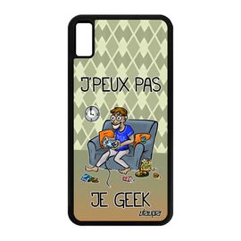 Coque J'peux Pas Je Geek Iphone Xs Max Silicone Play Case Rigide Gamer Jpeux Texte Drole Telephone Console Jeux Video Vert Bd