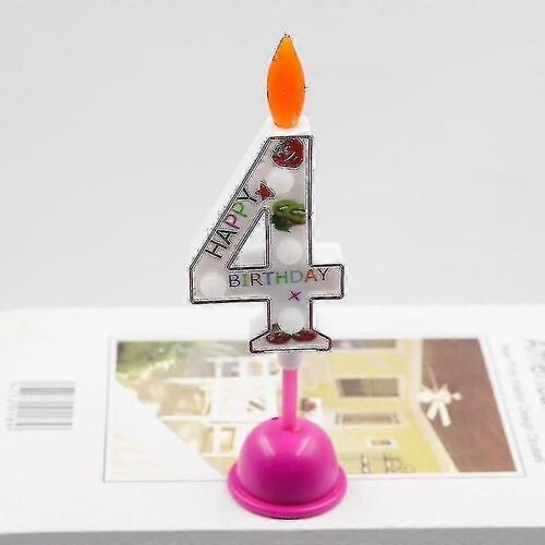 Numéro Bougie Lumière Led Bougie d'anniversaire Lampe Multicolor Clignotant Lumière Anniversaire Décoration
