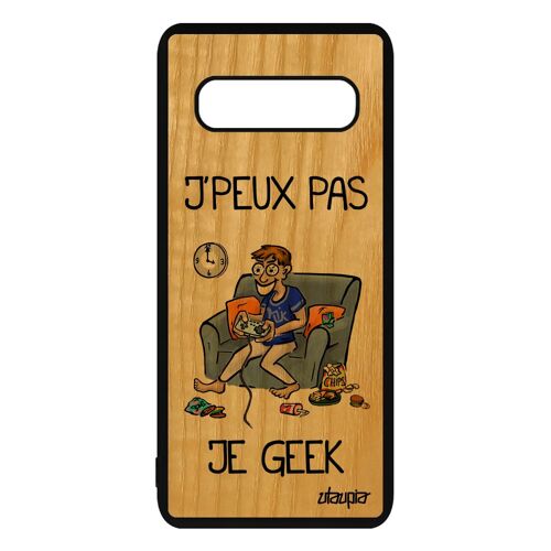 Coque Bois Pour S10 Plus Silicone J'peux Pas Je Geek Drole Gamer Humoristique Humour Jpeux Jeux Video Console Play De Samsung Galaxy