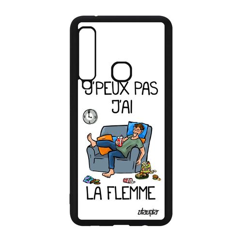 Coque Pour Samsung Galaxy A9 2018 Silicone J'peux Pas J'ai La Flemme Fatigué Drole Bande Dessinée Casanier Feignant 4g Blanc Jpeux