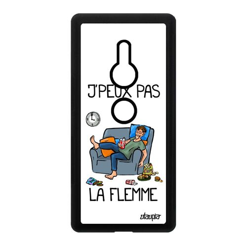 Coque J'peux Pas J'ai La Flemme Xperia Xz2 Silicone Texte Je Drole Feignant Case Humour Humoristique Casanier Bande Dessinée De Sony
