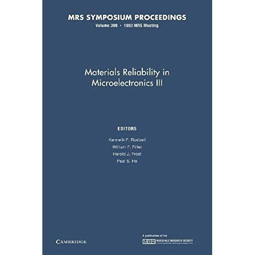Materials Reliability In Microelectronics Iii