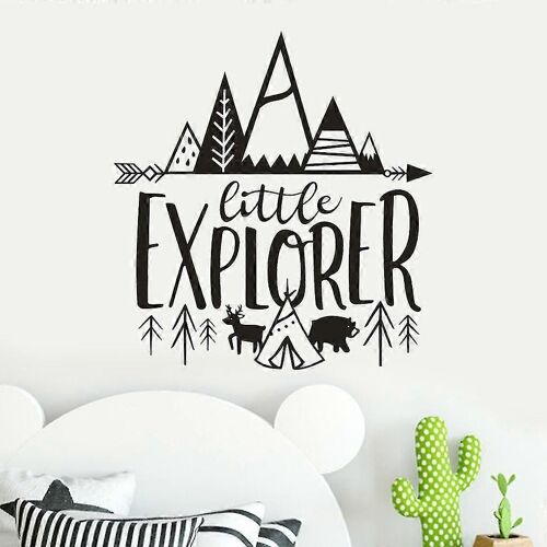 Little Explorer Home Decor Wall Sticker Decal Chambre Vinyl Art Mural