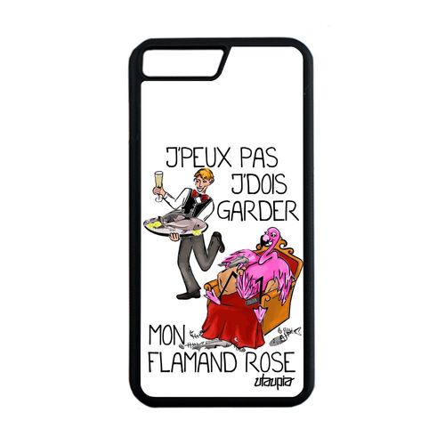 Coque Iphone 8 Plus Silicone J'peux Pas J'dois Garder Mon Flamand Rose Mobile Cartoon Drole Souple Blanc Jpeux Telephone Cover