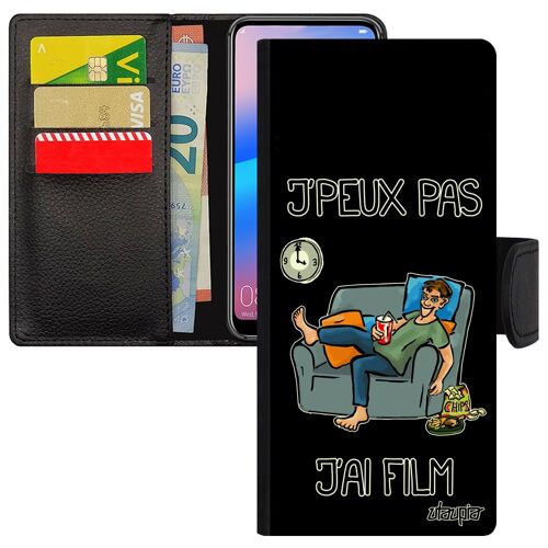 Coque Samsung S24 Ultra Cuir Rabat J'peux Pas J'ai Film Television Antichoc Rigide Manga Magnetique Humour Bd Dessin Animé De Galaxy