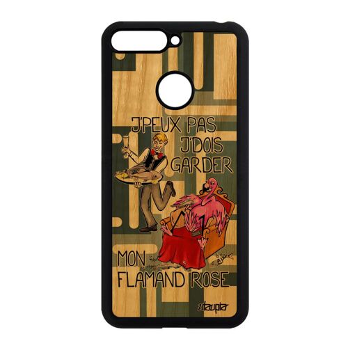 Coque silicone j'peux pas j'dois garder mon flamand rose Honor 7A bois cartoon drole jpeux housse dessin je portable oiseau texte de