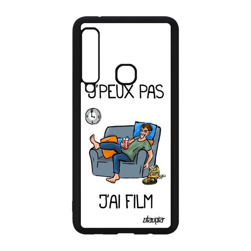 Coque pour Galaxy A9 2018 silicone j'peux pas j'ai film drole bande dessinée television manga jpeux telephone cinema je noir Samsung