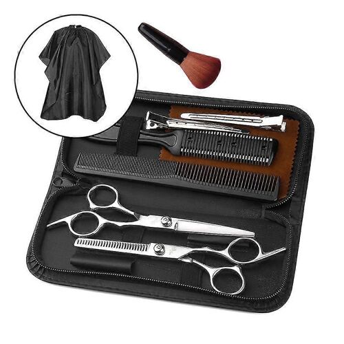 Ciseaux De Coupe De Cheveux, 10pcs Ciseaux De Coupe De Cheveux, Cisailles D'amincissement Des Cheveux Ensemble De Ciseaux De Coupe 
