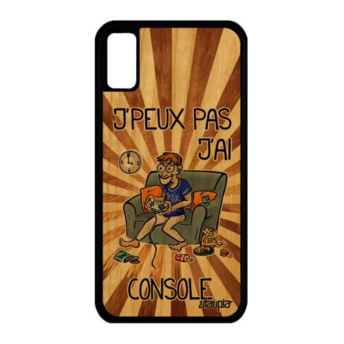 Coque Iphone Xs Bois Silicone J'peux Pas J'ai Console Comique Humour Antichoc Jpeux Play Mobile Jeux Video Telephone Naturel