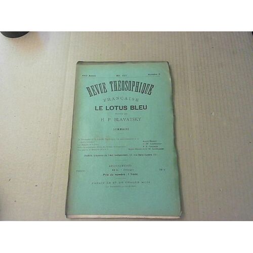 Revue Théosophique Française Le Lotus Bleu N°3 Mai 1911