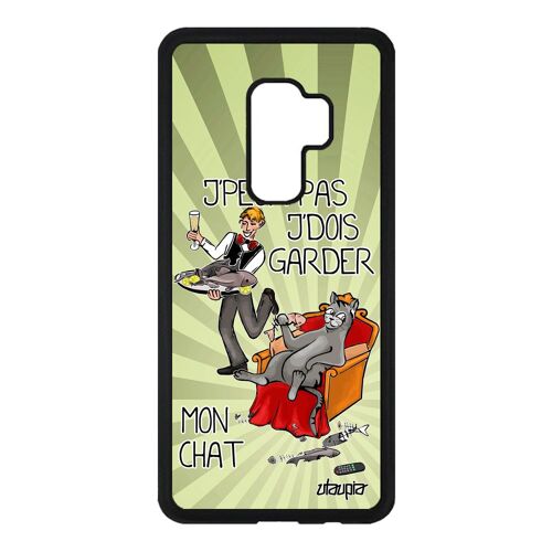 Coque S9 Plus Silicone J'peux Pas J'dois Garder Mon Chat Jpeux Bd Texte Animal Mobile Tpu Je Humour Chaton Antichoc Samsung Galaxy