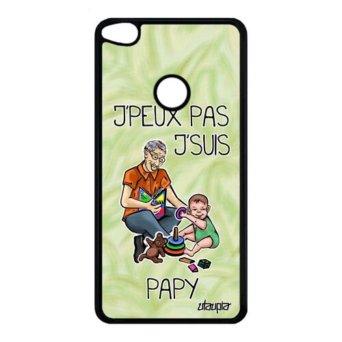Coque P9/P8 Lite 2017 silicone j'peux pas j'suis papy drole smartphone jpeux comique vert etui bd humour unique texte je case Huawei
