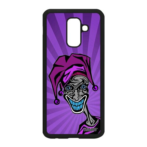 Coque Silicone Galaxy A6 Plus 2018 Joker Motif Antichoc Design Clown Violet Visage Mobile Portable Souple Bumper Super Heros Samsung