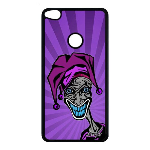 Coque pour P8/P9 Lite 2017 silicone Joker bande dessinée horreur violet comics visage etui telephone humour bumper design 4G Huawei