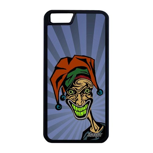 Coque En Silicone Iphone 6 6s Plus Joker De Protection Motif Bleu Comics Clown Super Heros Horreur Visage 4g Telephone Design