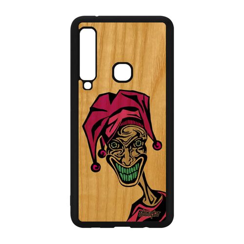 Coque silicone Samsung A9 2018 bois Joker humour comics cartoon de protection motif horreur clown bd smartphone portable rose galaxy