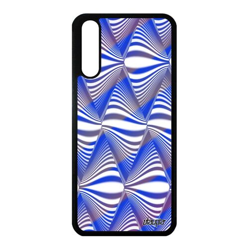 Coque Silicone Pour P20 Illusion D'optique Telephone Bicolore Graphique Metal Eml-L09 Portable Antichoc Vague 4g Triangle De Huawei