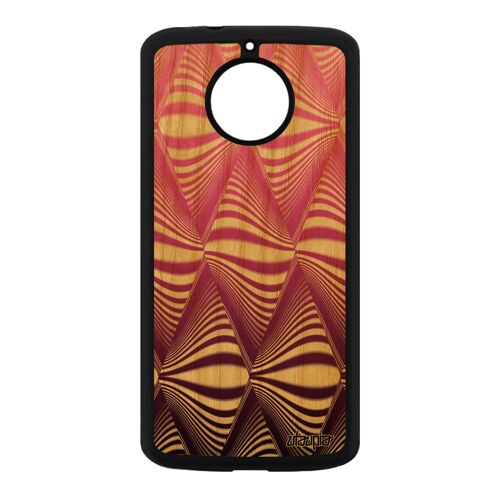 Coque Bois Moto E4 Plus Silicone Illusion D'optique Design Personnalisé Portable Art Visuel Telephone Effet Magique Dégradé Motorola