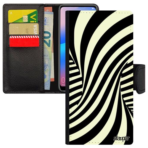 Coque Rigide Samsung A54 Illusion D'optique Sm-A546b/Ds Noir Leather Tourbillon Magie Etui 3d De Protection En Made In France Galaxy